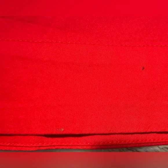 Free Assembly Red Cotton Bow Wrap Around Tie Midi Dress with Puff Sleeves - Picture 14 of 14